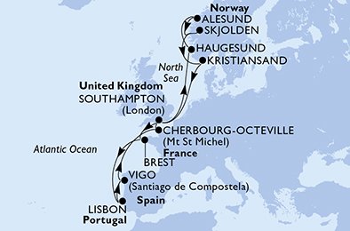 GRAND VOYAGES NORWAY MSC CRUISES