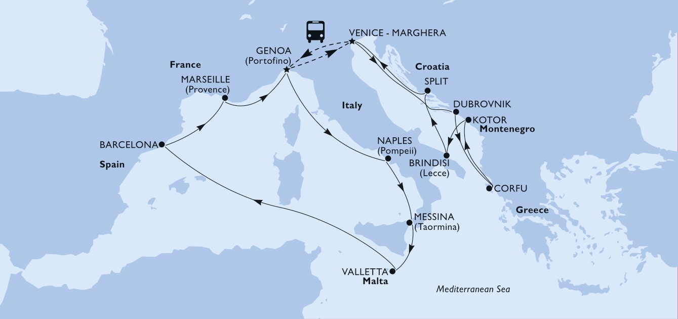 Grand Mediterranean 2026 Itinerary 2