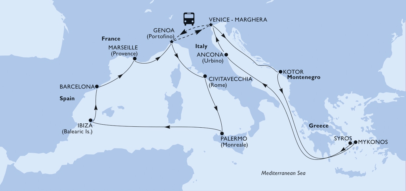Grand Mediterranean 2026 Itinerary 1