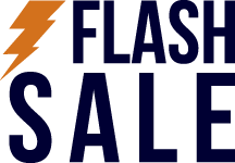 Flash sale logo navy and orange