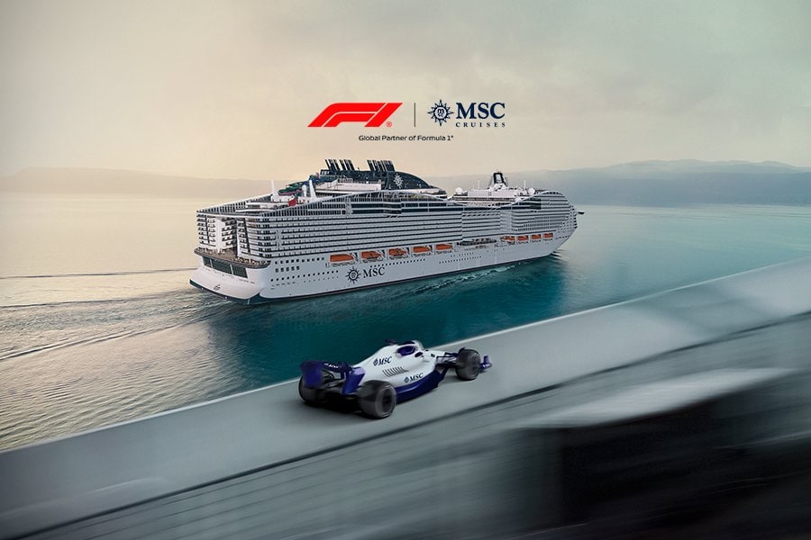Formula 1 ship and car image Formula 1 ship and car image