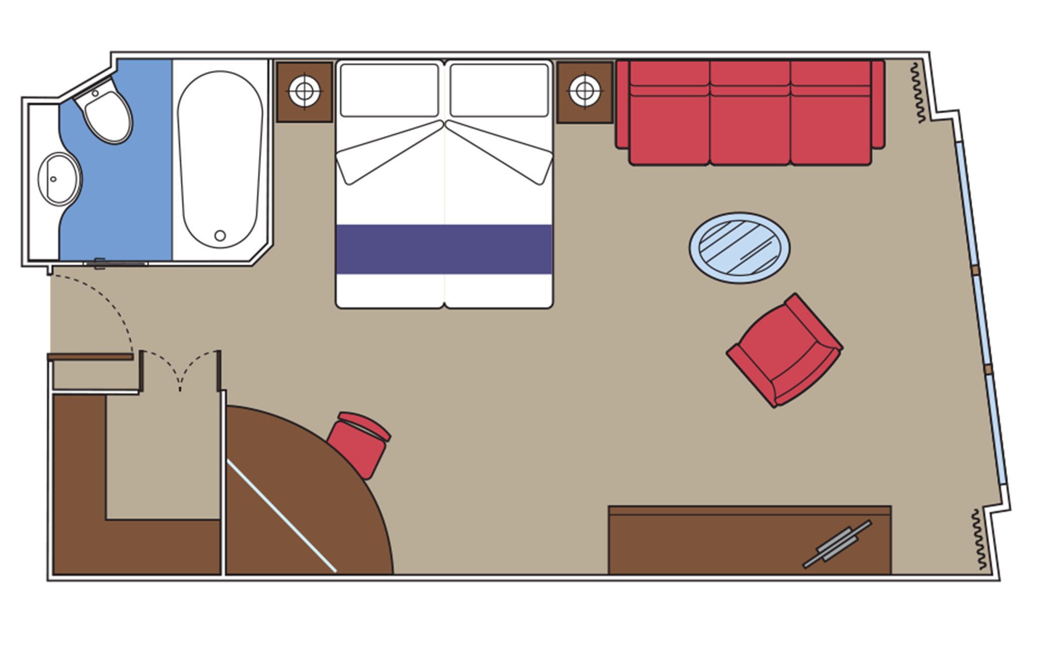 MSC Divina Cabin: Suite Panoramic Window 2d
