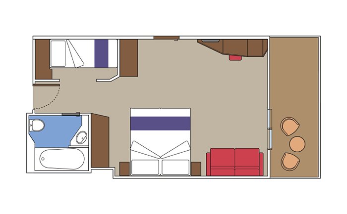MSC Grandiosa Cabin: Suite Fantastica Blueprint