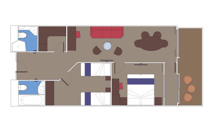 Two-Bedroom Grand Suite Aurea, MSC Seashore | MSC Cruises