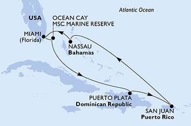 Msc Routes MSC Seaside cruise itineraries | MSC Cruises